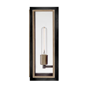 Shaw 1 lt Wall Lantern - Black with Burnished Bronze Accents 3