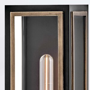 Shaw 1 lt Wall Lantern - Black with Burnished Bronze Accents 5