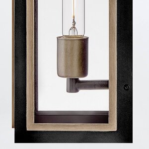 Shaw 1 lt Wall Lantern - Black with Burnished Bronze Accents 6