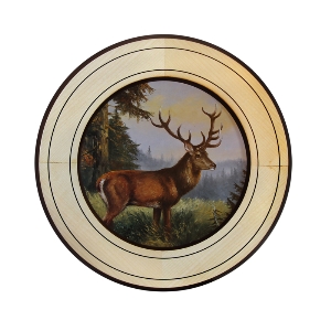 Ehrenscheibe Hirsch im Wechselrahmen 34cm