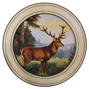 Ehrenscheibe Hirsch im Wechselrahmen 50cm