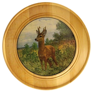 Ehrenscheibe aus Massivholz Ø 30 cm