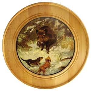 Ehrenscheibe aus Massivholz Ø 30 cm