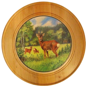 Ehrenscheibe aus Massivholz Ø 60 cm