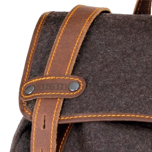 AKAH Wanderrucksack LODEN mit Büffel-Leder 2