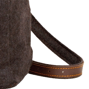 AKAH Wanderrucksack LODEN mit Büffel-Leder 3