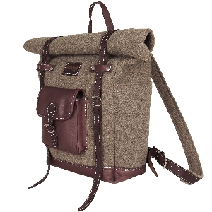 AKAH Rolltop-Rucksack aus Wollfilz und Olivenleder 2