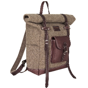 AKAH Rolltop-Rucksack aus Wollfilz und Olivenleder 3