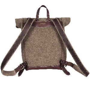 AKAH Rolltop-Rucksack aus Wollfilz und Olivenleder 4