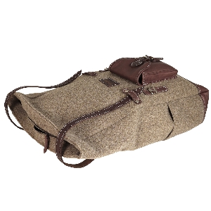 AKAH Rolltop-Rucksack aus Wollfilz und Olivenleder 9