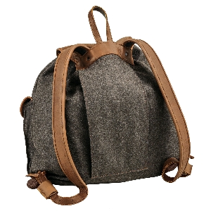 AKAH Rucksack Loden de Luxe mit Elch-Leder 2