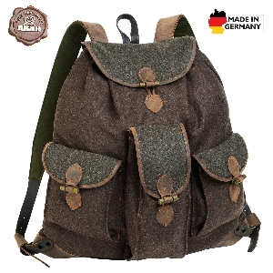 AKAH Loden-Rucksack braun/grün 1