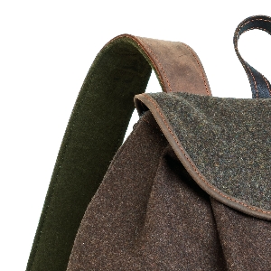 AKAH Loden-Rucksack braun/grün 2