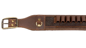 AKAH Patronengürtel Büffel-Leder mit Loden 3