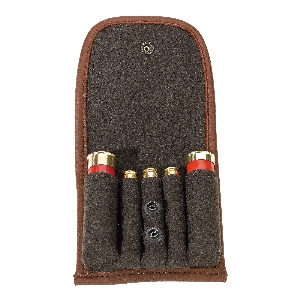 AKAH Patronenetui Elchleder mit Loden 2