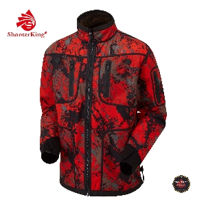 SHOOTERKING Softshell Jacke wendbar Forest Mist rot 1