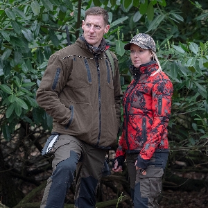 SHOOTERKING Damen Softshell Jacke wendbar Forest Mist rot 2