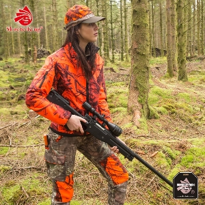 SHOOTERKING Veste Softshell femme Mossy Blaze Orange Camo