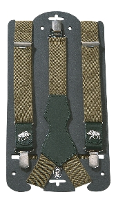 Hosenträger mit Leder Sau 1