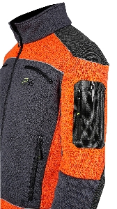PSS X-treme Arctic Faserstrickjacke grau/orange 4
