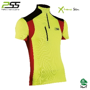 Camiseta de manga corta PSS X-treme Skin amarillo/rojo 1