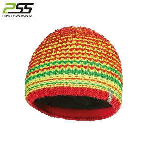 PSS Strickmütze rot/gelb