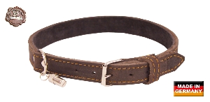 AKAH Halsband genietet aus Ölleder 1