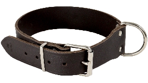 AKAH Halsband genietet aus Sattelleder extra breit 1