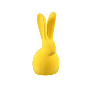 Iagan conejo de terracota flocada amarillo sentado L 1