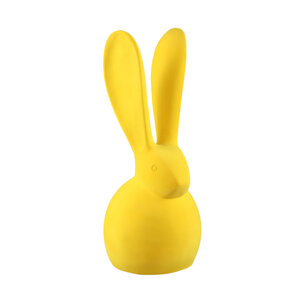 Iagan Yellow flocked terracotta-colored Rabbit sitting XL 1