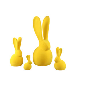 Iagan Yellow flocked terracotta-colored Rabbit sitting XL 2