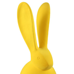 Iagan Yellow flocked terracotta-colored Rabbit sitting XL 3