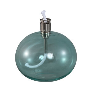 Adilia Teal glazen olielamp rond S 1