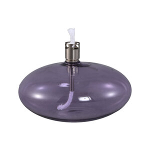 Adilia purple glass oil lamp round low 1