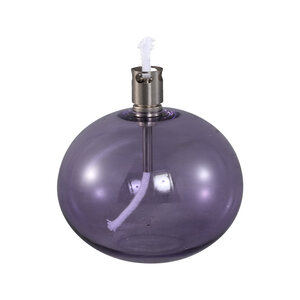Adilia lilac glass oil lamp round S 1