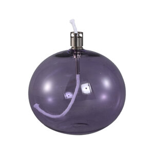 Adilia purple glass oil lamp round L 1