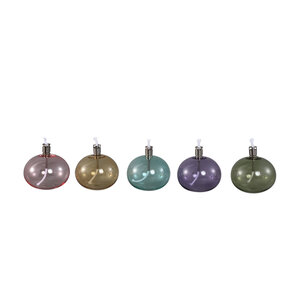 Adilia Moss Green Glass Oil Lamp Round S 3