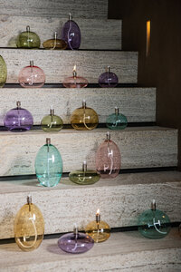 Adilia Moss Green Glass Oil Lamp Round S 5