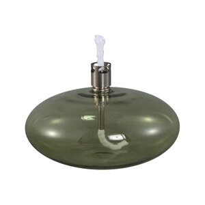Adilia Moss Green Glass Oil Lamp round low 1