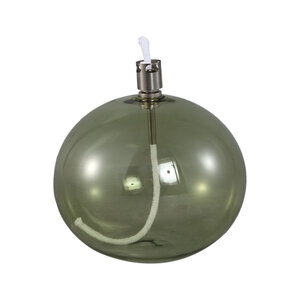 Adilia Moss Green Glass Oil Lamp Round L 1