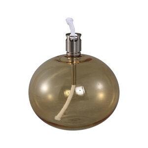 Adilia oil lamp round S made of amber-colored glass 1