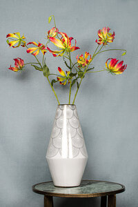 Lily Flower kırmızı ve sarı Gloriosa S 3