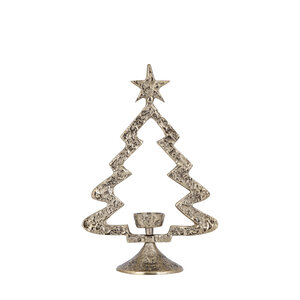 Yindee Ant Gold cast aluminum tree candle holder S 1