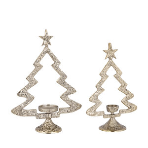 Yindee Ant Gold cast aluminum tree candle holder S 3