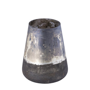 Travers Grey Glass Stormlight round table lamp antique finish M 4