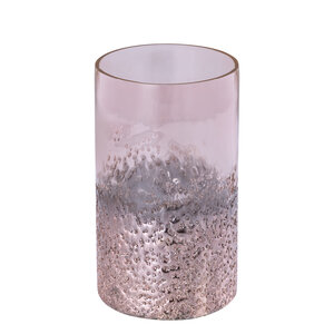 Suzal Pink Glass Storm Light Half Beads L 2
