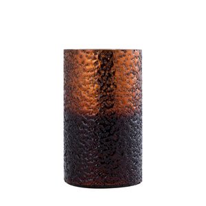 Saida Brown Glass Hurricane Lamp with Beads, dark base M 5