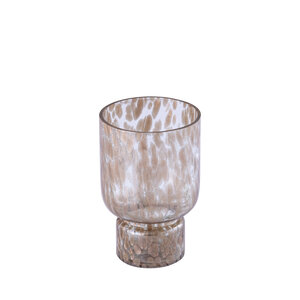 Rishi Clear Glass Storm Lamp pink dots round S 3