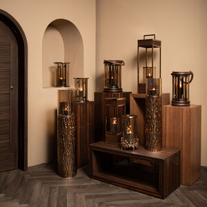 Rezy BrownGold large floor storm light Amber Gloss S 6