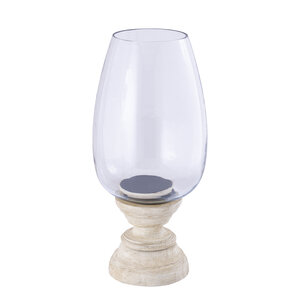 Qez Cream Mango Wood Stormlight Clear Glass XL 5